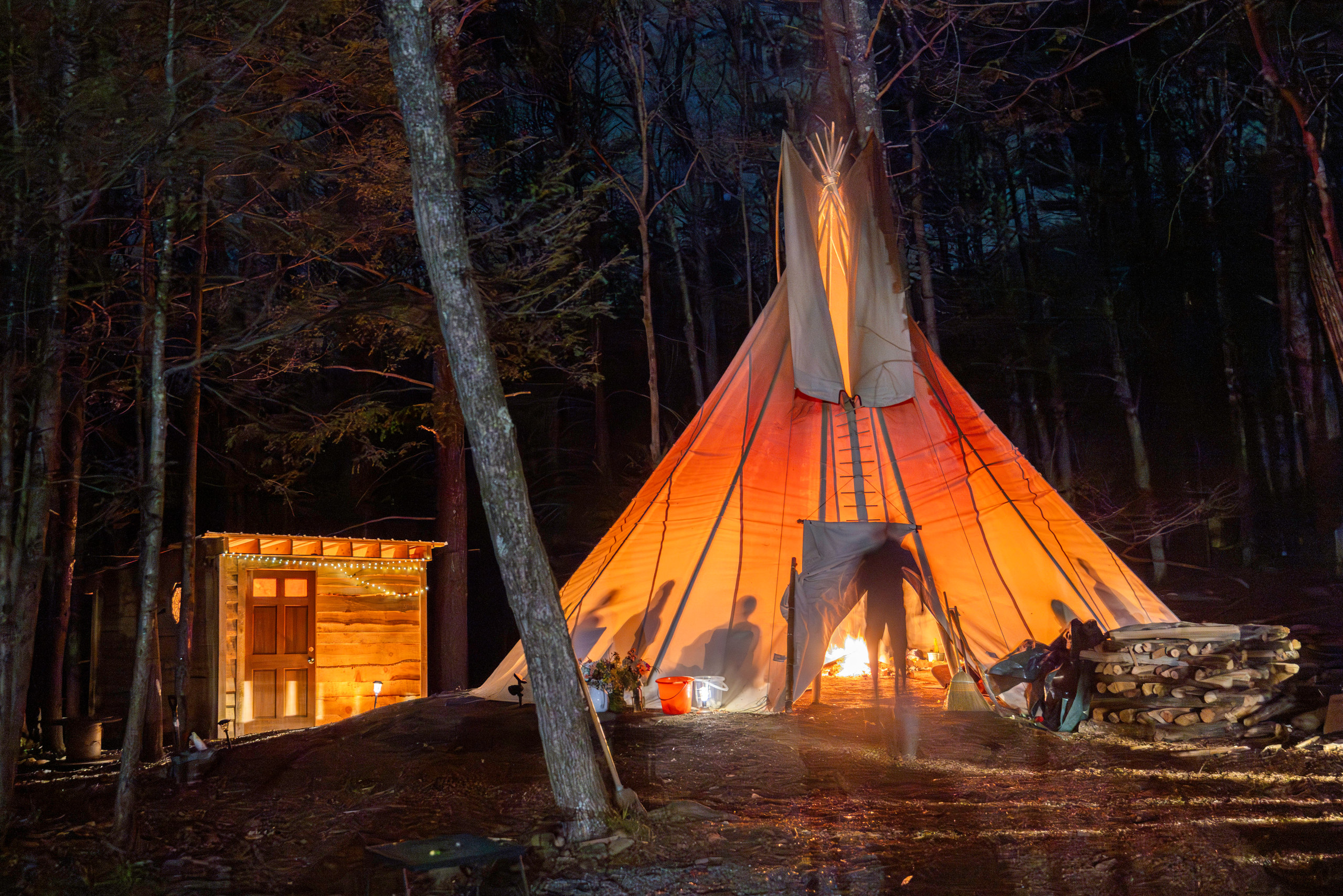 The tipi at dusk, Ceremony Is Medicine